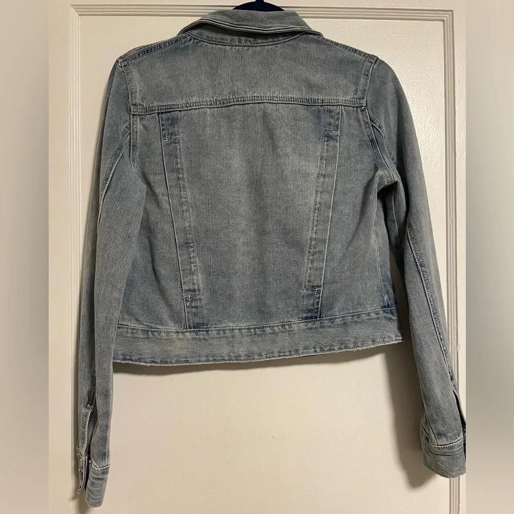 Free People Light Blue Denim Jacket - Women's Jean Trucker - Picture 10 of 10